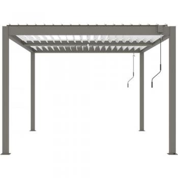 Pergola Bioclimatica in Alluminio 'Windsor' con LED 3 x 4