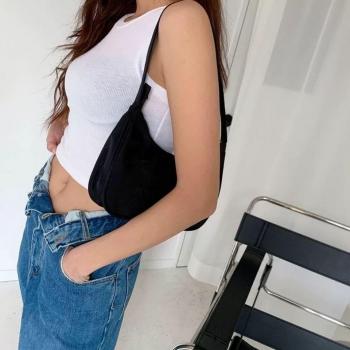 Sac baguette en nylon pour femmes