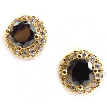Lily’s K7195 Black Sissi Gold Earrings