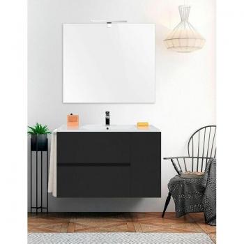 Bagno Itaca Sospeso 60x35 cm – Mobile, Lavabo, Specchio, 2 Cassetti, Porta