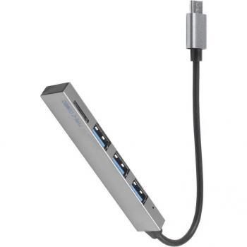 USB-C Hub Compacto 3‑Port con Conexión Ethernet