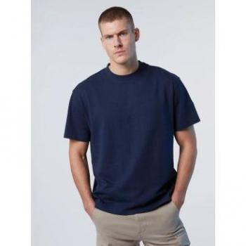 Blaues Baumwoll-T-Shirt von North Sails – Schwere Ausführung