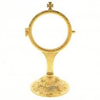 Ostensorio 18 cm con decori
