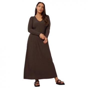 Yours – Plus Size Maxikleid in Schokobraun