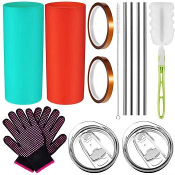 14Pcs Skinny Tumbler Blanks 20Oz for Sublimation
