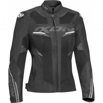 Blouson moto femme Ixon Draco Noir Blanc XL
