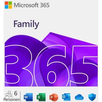 Microsoft 365 Family (All-in-One) – Downloads für alle Plattformen inklusive Kopierschutz