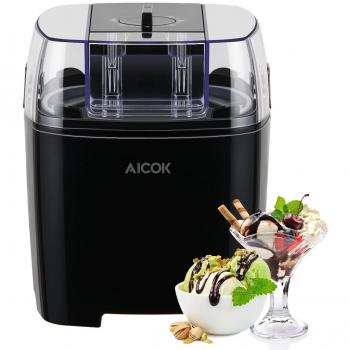 Aicok 1.5L Sorbet & Ice Cream Maker – Built‑in Timer, Black