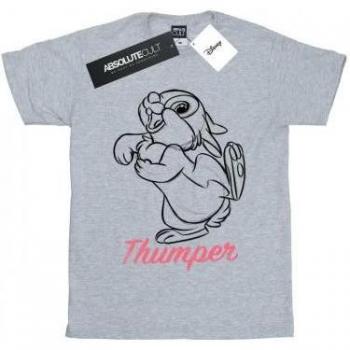 T‑shirt bébé Disney Bambi Thumper, motif ligne, tissu coton