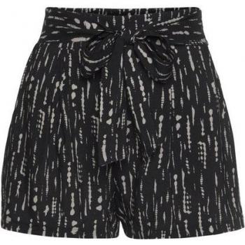 S.Oliver Webshorts lockere Passform, N-Größe 38, schwarz-beige Print