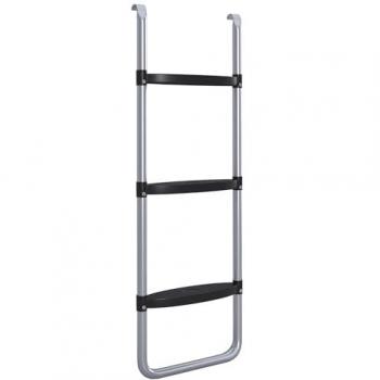 Acier trampoline 2‑échelon, 97x32 cm, Argent
