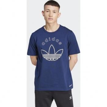T-shirt unisexe bleu marine adidas Originals imprimé trèfle taille L