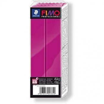 Fimo Professional Modelliermasse, reinmagenta, 454 g ofenhärtend in 30 Minuten bei 110 Grad