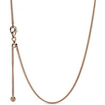 Collier Maille Gourmette Pandora Moments Métal doré à l'Or Rose fin 585/1000