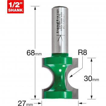Trend CRAFTPRO Bead Router Cutter 8mm