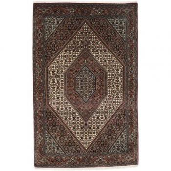 Tapis Manqué à la Main Noir-Marron