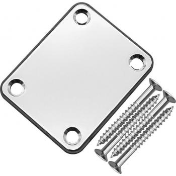 Placa de cuello de guitarra cromada
