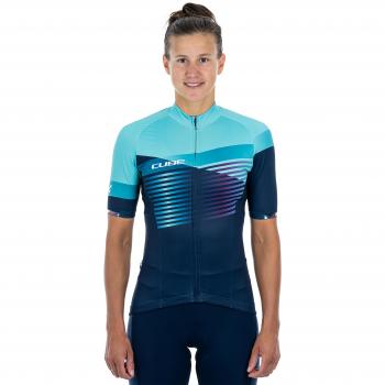 Cube Teamline Short Sleeve Jersey Blue Mint L Female