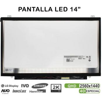 Display LED 14” B140Qan01.0 2560x1440 40 pines para portátil