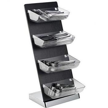 Spender‑Turm APS 11431 in Schwarz – 3 Tabletts