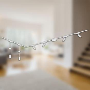 Luxtrail Briloner con 4 faretti LED e 2 pendenti LED – finitura bianca