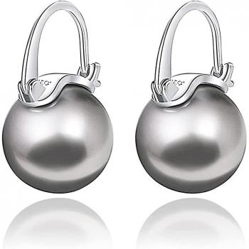 Ubiuo Bijou « Drop Dangle » – perle blanche, 12 mm, argent sterling