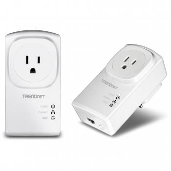 Nano Powerline 500 AV von TRENDnet: Adapter‑Set mit integrierter Steckdose (TPL‑407E)