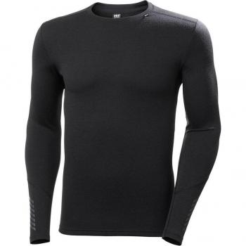 Helly Hansen Men's Lifa Merino Midweight Crew Base Layer Black XXL