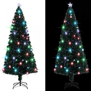 210 cm Pre-lit Christmas Tree with Stand
