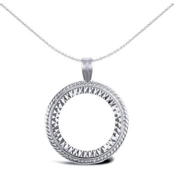 Half Sovereign Silver Coin Mount with Rope Edge, 925 Sterling (ASP001-H)