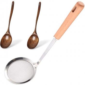 Cuchara de Cocina con Filtro y Mango Largo (2 Piezas)