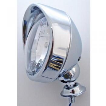 Faro cromado SHIN YO 90mm con visera, H3