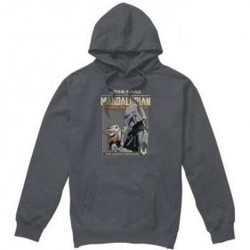 Men’s Grogu Warrior Hoodie – Mandalorian Charcoal