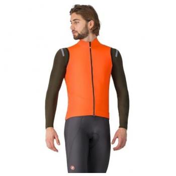 Capa Anti‑Viento Castelli Perfetto Air Red Corsa Naranja Brillante