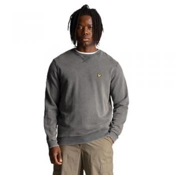 Lyle & Scott Small Size Black Cotton Sweat Shirt – Greywashed