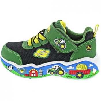 Scarpe Skechers Senza Lacci Play Scene Barn Squad Buddies Green/Black Tessuto/Sintetico Trim Multiplo EU 26