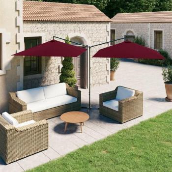 Ombrellone Doppio Lusso Casadino Acciaio Rosso Bordeaux