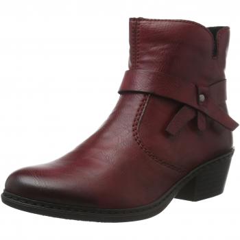 Rieker 75553 Damenstiefel – klassische Kaltgefußung, Rot (Wine), EU 39