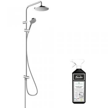 Colonne de douche chromée Hansgrohe Vernis Blend Reno 200 et Briochin