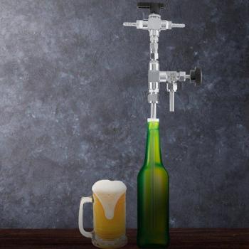Kit de cervecería CO2 con dispensador de botellas de cerveza a presión en acero inoxidable