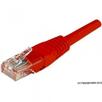 Exertis Netzwerkkabel 0,50 m, RJ45, CAT.6, ungeschirmt, rot