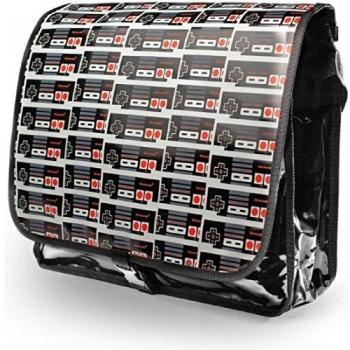Nintendo Original Classic Controller Pvc Messenger Bag With Reversible Flap