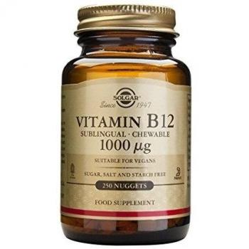 Solgar Vitamine B12 1000 mcg Cianocobalamine Comprimés Masticables 250 U