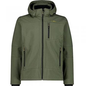 Chaqueta de hombre CMP Softshell con capucha, color verde grisáceo