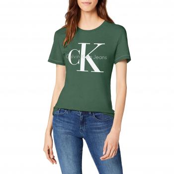 Camiseta Calvin Klein Jeans Shrunken True Icon, Mujer, Verde