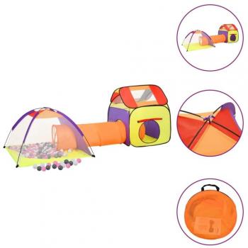 Children's Playhouse Tent with 250 Balls Multicolour 338x123x111 cm