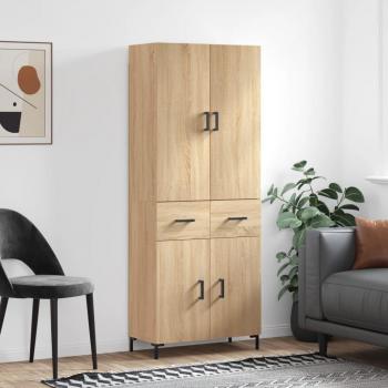 VidaXL Buffet haut Chêne Sonoma 69,5x34x180 cm – bois d’ingénierie