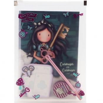 Set de Papelería Gorjuss Curiosity Gris Verde