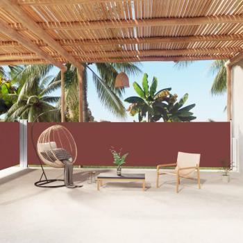 Brown Retractable Side Awning 140x1000 cm