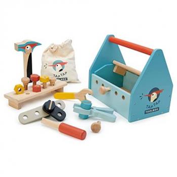Pack Bricolage Tap Tap (15 pcs) – Boîte en bois bleue – Tender Leaf Toys